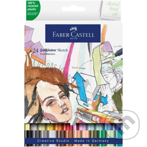 Levně Popisovače Gofa Sketch Dual set 24 farebné
