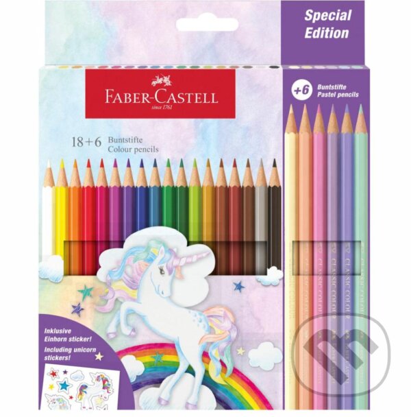 Levně Unicorn Pastelky Classic set 18+6 Pastel