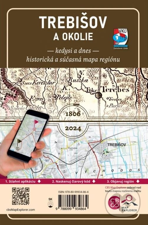 Levně Trebišov a okolie - Kedysi a dnes (Historická a súčasná mapa regiónu) - kniha z kategorie Mapy Európy