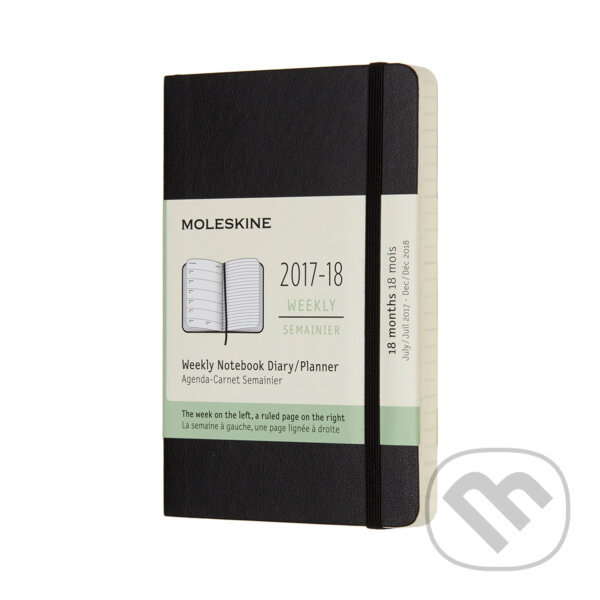Moleskine – 18-mesačný plánovací zápisník čierny 2017/2018, Moleskine, 2017