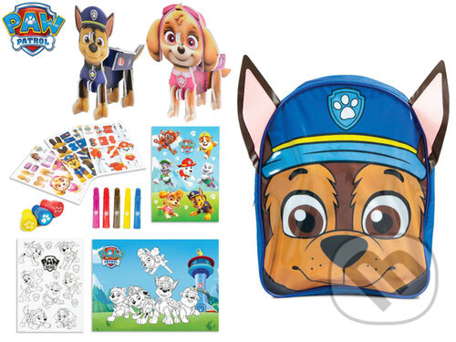 Levně Paw Patrol tvorivá sada s farbičkami, nálepkami a omaľovánkami