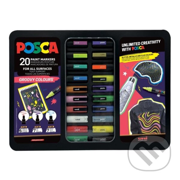 Levně Posca sada popisovačů GROOVY COLOURS - mix barev (20 ks)