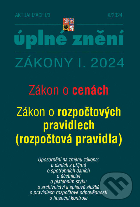 Levně Aktualizace I/3 / 2024 - Zákon o cenách (Rozpočtová pravidla)