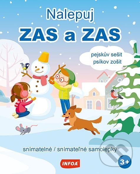 Kniha Nalepuj ZAS a ZAS - Pejskův sešit / Psíkov zošit - snímatelné / snímateľné samolepky (CZ/SK vydání)