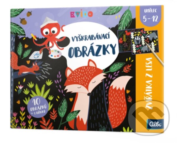Levně Vyškrabávacie obrázky - Zvieratká z lesa - Kvído - hra z kategorie Omaľovánky