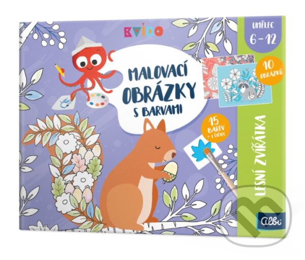 Levně Maľovacie obrázky s farbami - Lesné zvieratká - Kvído - hra z kategorie Ostatné