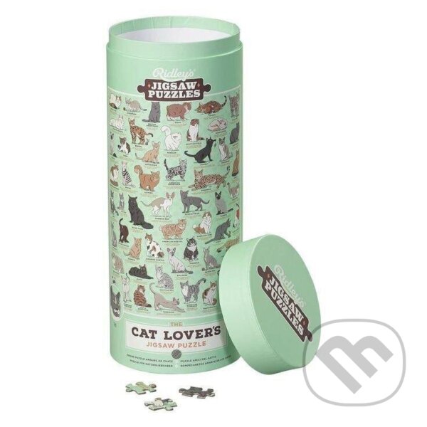 Levně Puzzle pro milovníky koček zelené - puzzle z kategorie Zvieratá