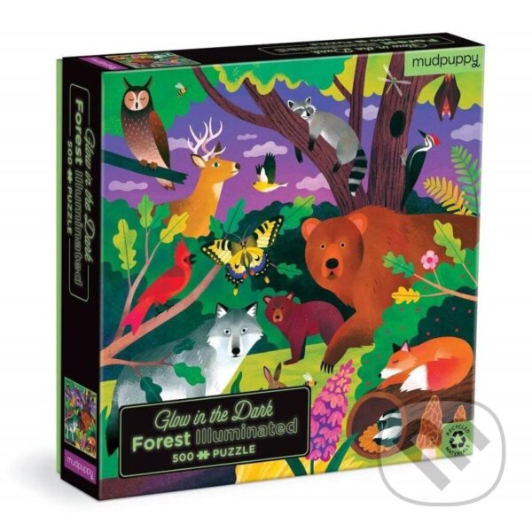 Levně Lesní zvířátka - svítí ve tmě - puzzle z kategorie Umelecké