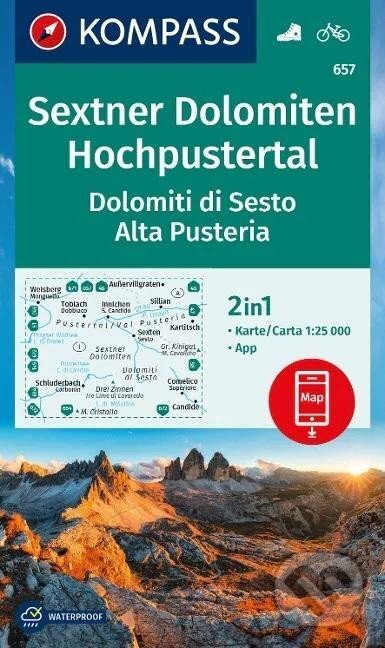 Levně Sextner Dolomiten, Hochpustertal 1: 25 000