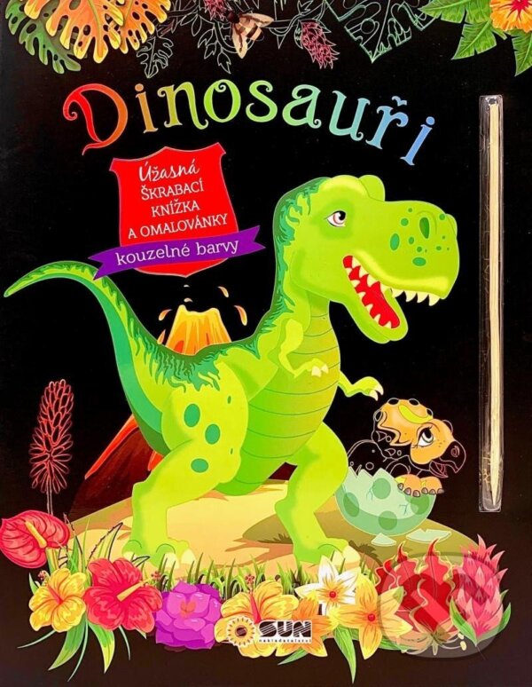 Levně Dinosauři (Úžasná škrábací knižka a omalovánky)