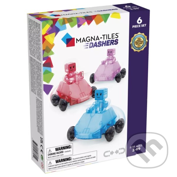 Spoločenská hra: Magnetická stavebnica Dashers 6 dielov (Magna-Tiles). Magna-Tiles, 2024