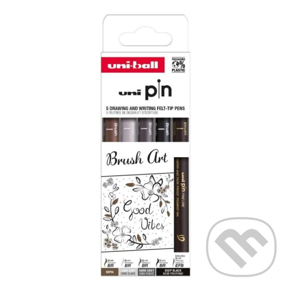 Levně UNI PIN Creative writing - sada linerů Brush (5 ks)