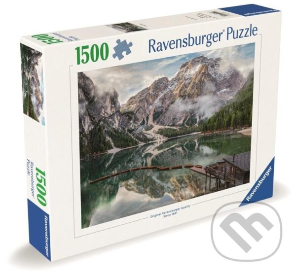 Levně Jezero Braies, Itálie - puzzle z kategorie Prírodné scenérie