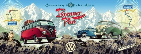 Levně Přes Alpy s VW - puzzle z kategorie Umelecké