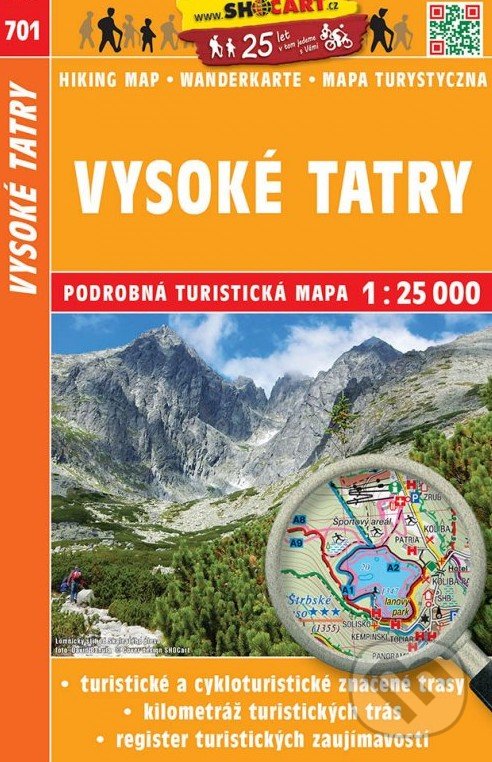 Levně Vysoké Tatry 1:25 000 (Podrobná turistická mapa 701)