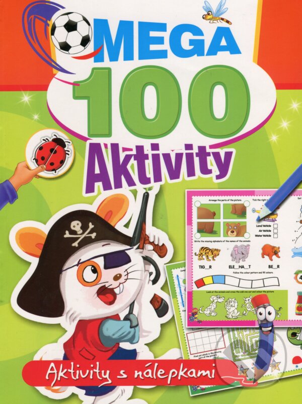 Levně Mega 100 aktivity (Aktivity s nálepkami - zelené) - kniha z kategorie Samolepky