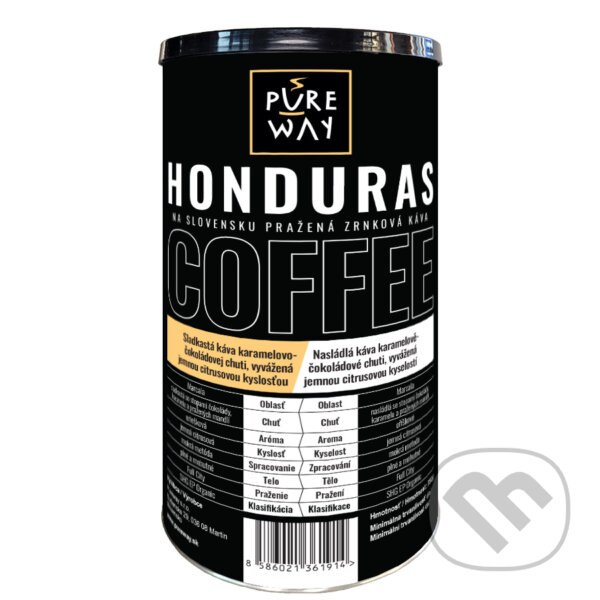 Levně Honduras (odrodová zrnková káva v darčekovej tube 350g)