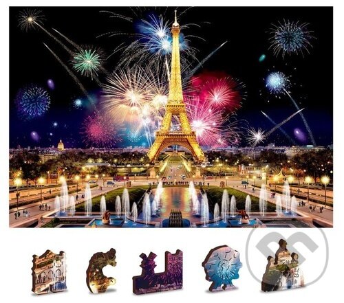Levně Noční Paříž 2v1 (Dřevěné puzzle) - puzzle z kategorie Ostatné