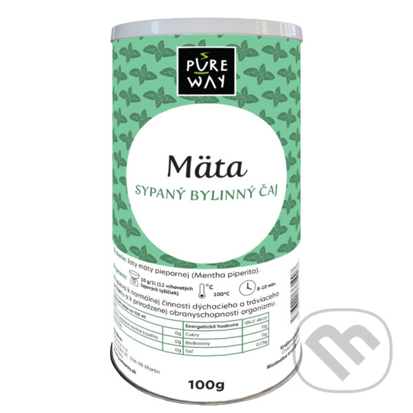 Levně Mäta - sypaný bylinný čaj (v darčekovej tube 100g)