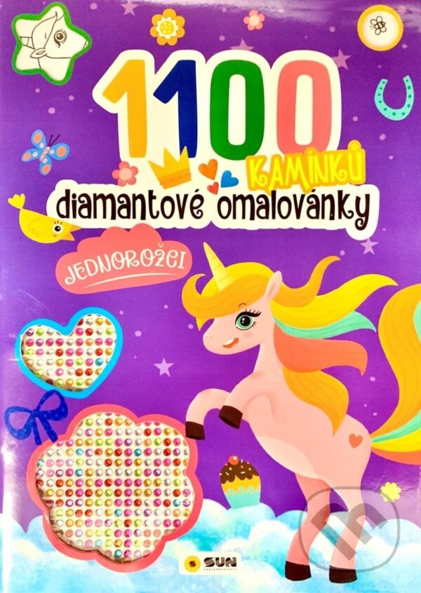 Levně Diamantové omalovánky Jednorožci - 1100 kamínků - kniha z kategorie Pre deti