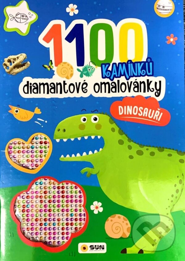 Levně Diamantové omalovánky Dinosauři - 1100 kamínků - kniha z kategorie Pre deti