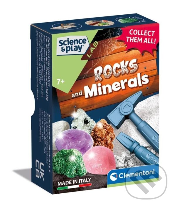 Spoločenská hra: Science Mini sada - Minerály a drahé kameny (Clementoni). Clementoni