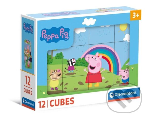 Clementoni obrázkové kostky kubus Play For Future 12 Prasátko Peppa