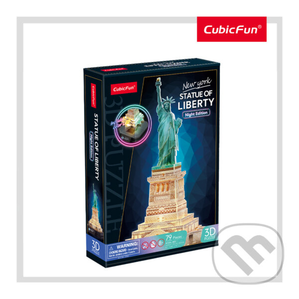 Levně Socha Svobody (Puzzle 3D s LED Noční edice) - puzzle z kategorie 3D puzzle