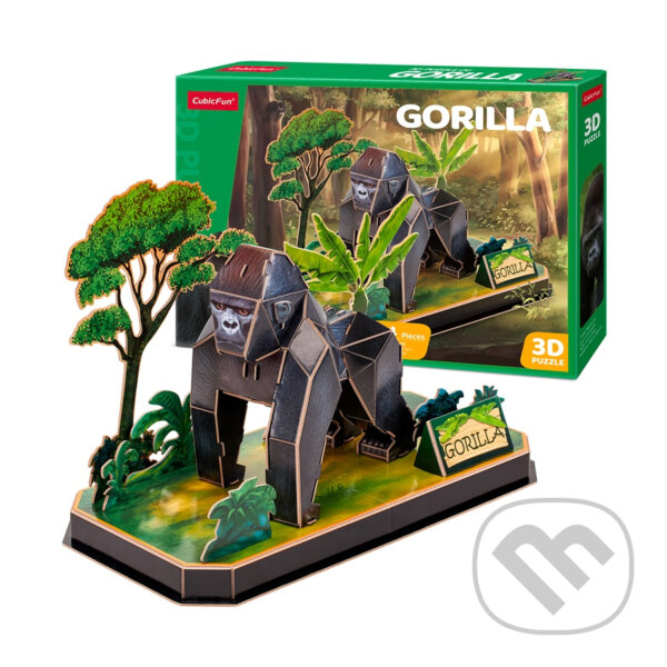 Levně Gorila (Puzzle 3D Zvířecí kamarádi) - puzzle z kategorie 3D puzzle