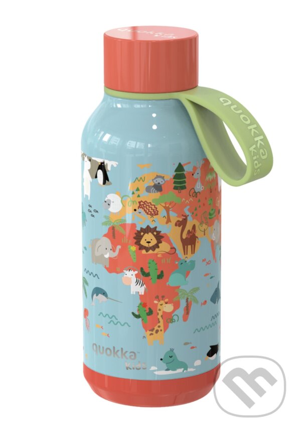Levně Nerezová termofľaša Solid Kids s pútkom Map of Life 330 ml