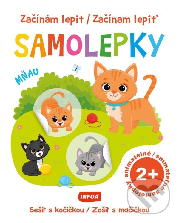 Levně Začínám lepit samolepky - Sešit s kočičkou / Začínam lepiť samolepky - Zošit s mačičkou - kniha z kategorie Hravé úlohy