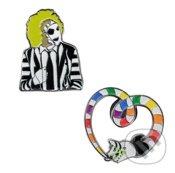 Levně Beetlejuice Odznaky - Beetlejuice & Sandworm 2 ks