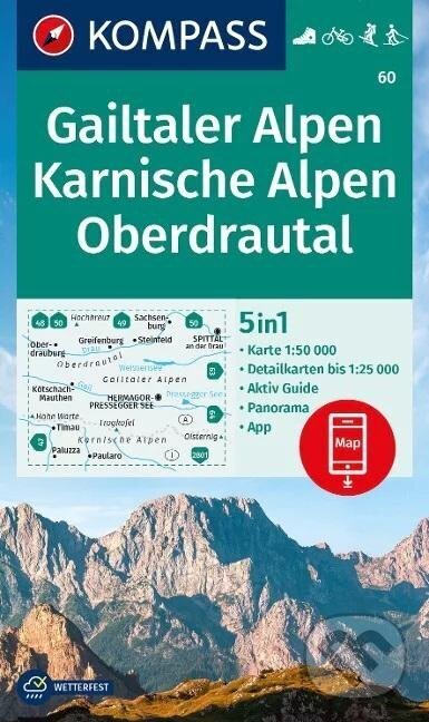 Levně 60 Gailtaler Alpen, Karnische Alpen, Oberdrautal 1: 50 000