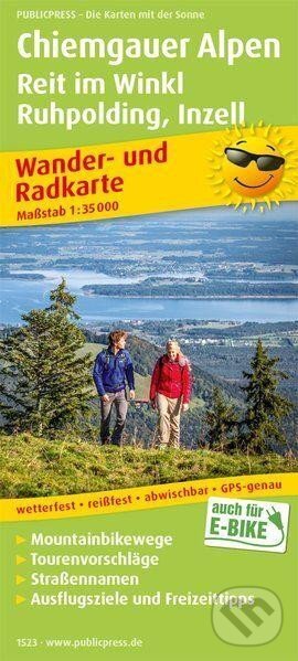 Chiemgauské Alpy, Reit im Winkl, Ruhpolding, Inzell 1:35 000 / turistická a cykloturistická mapa (freytag&berndt)