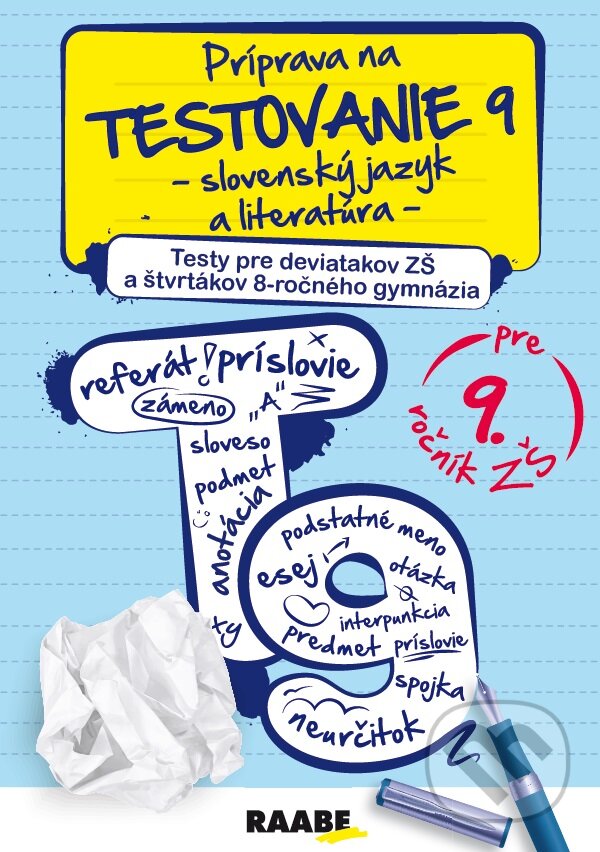 Kniha Príprava na testovanie 9 – Slovenský jazyk a literatúra