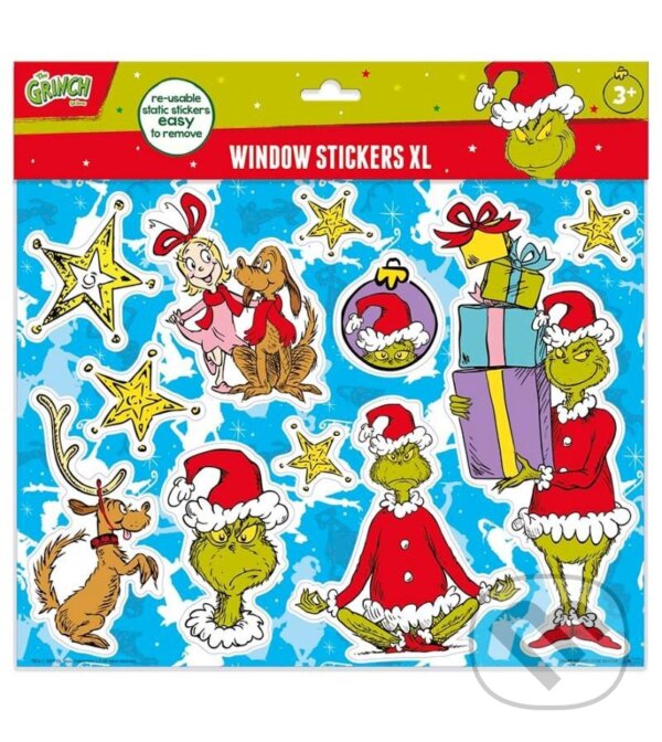 Levně Grinch Nálepky na okno XL