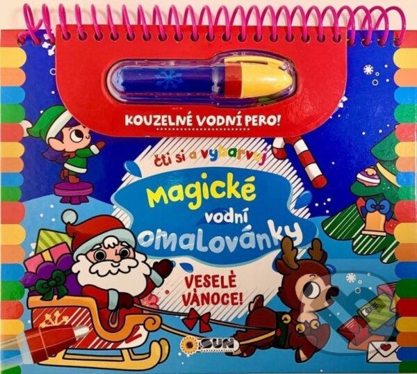 Čti a vybarvuj - VESELÉ VÁNOCE - Magické vodní omalovánky