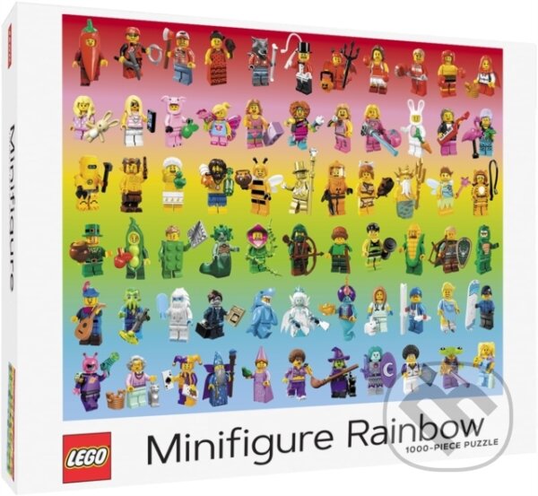 Kniha LEGO Minifigure Rainbow 1000-Piece Puzzle