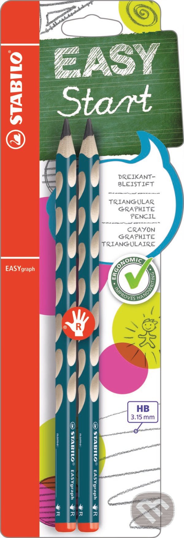 Ergonomická ceruzka EASYgraph 2 kusy, STABILO, 2017
