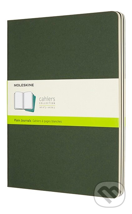 Moleskine Sešity 3 ks čisté - zelené XL