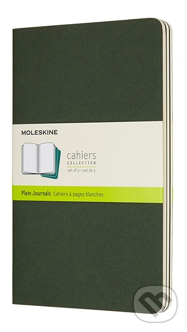 Levně Moleskine - sada 3 zelených zošitov (stredné, štvorčekované, mäkká väzba)
