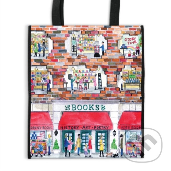 Levně Michael Storrings A Day at the Bookstore Reusable Shopping Bag - kniha z kategorie Papiernictvo