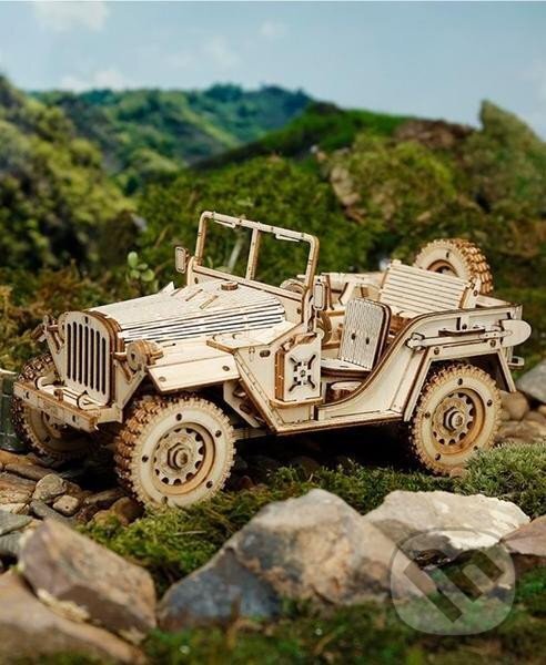 Levně NiXiM Dřevěné 3D puzzle/Vojenské terénní auto - puzzle z kategorie 3D puzzle