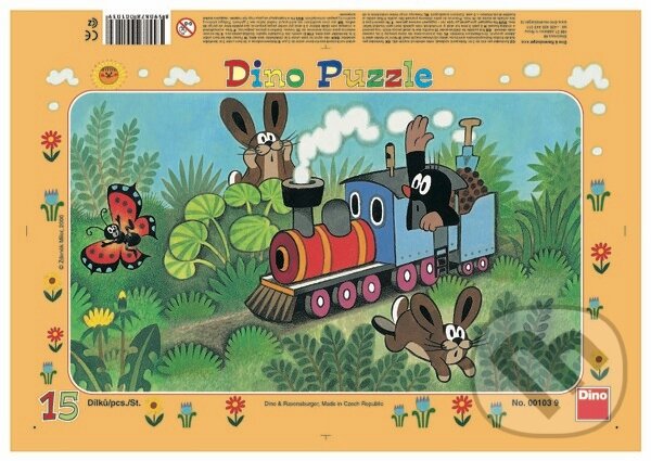 Levně Krtko a lokomotíva - puzzle z kategorie 15 – 60 dielikov