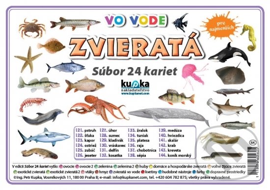 Levně Súbor 24 kariet - Zvieratá (vo vode) - Petr Kupka - kniha z kategorie Učebnice a slovníky
