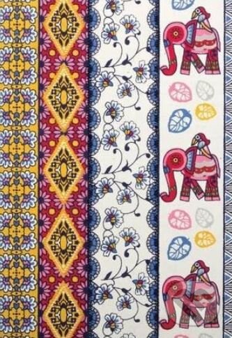 Levně Elephant with Multi Stripe Handmade Journal - Amrita Sen