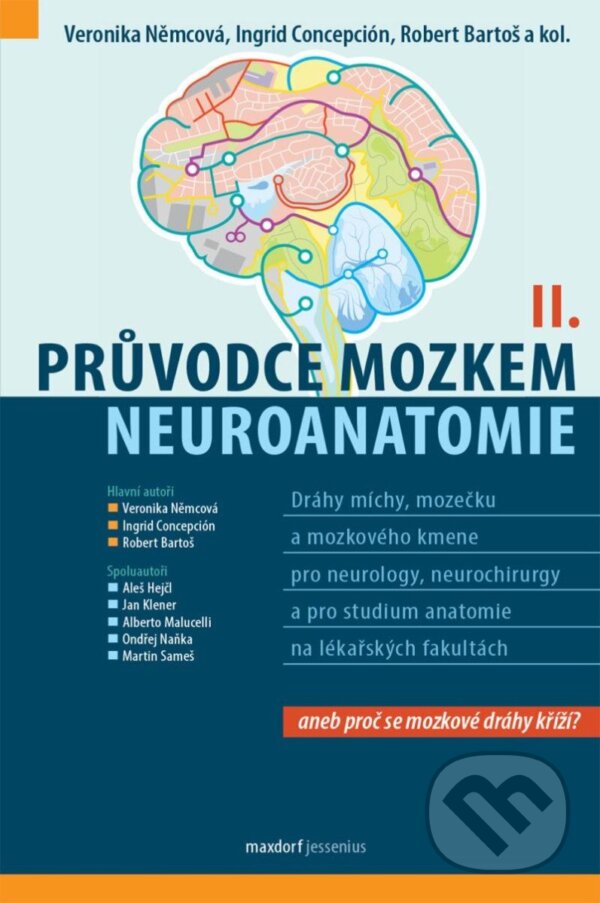 Kniha: Průvodce mozkem - Neuroanatomie II. (Robert Bartoš, Veronika Němcová a J. S. Concepción). Maxdorf, 2024