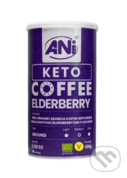 Levně Keto Elderberry mletá káva s Reishi, Maca, Matcha, Elderberry, MCT coconut 100g
