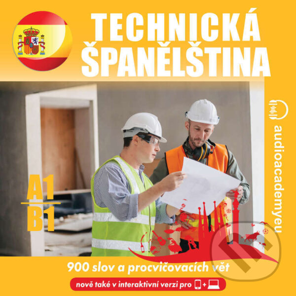 Audiokniha: Technická španělština A1-B1 (Tomáš Dvořáček). Audioacademyeu, 2025