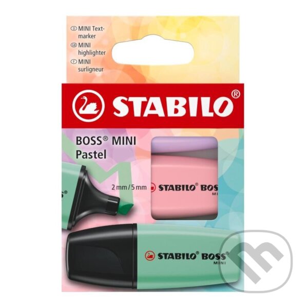 Levně Zvýrazňovač STABILO BOSS MINI Pastel - sada 3 ks